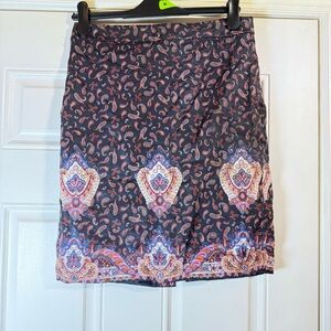 J Crew Women’s Paisley Print Pencil Skirt Size 8